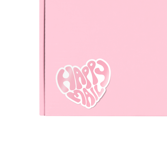 Pink Happy Mail Hearts Sticker Sheet