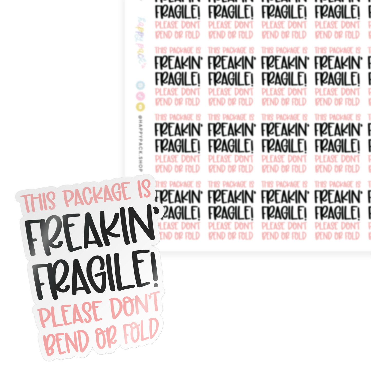 This Package is Freakin' Fragile Sticker Sheet