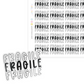 Fragile Stacked Outline Sticker Sheet