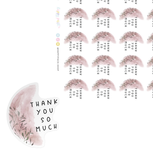 Thank You So Much Botanical Moon Sticker Sheet