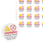 Warning Choking Hazard Circle Sticker Sheet