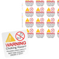 Warning Choking Hazard Square Sticker Sheet