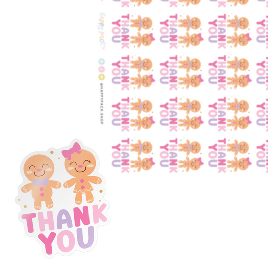 Thank You Gingerbread Sticker Sheet