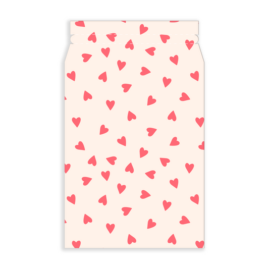 Red Hearts Rigid Mailer